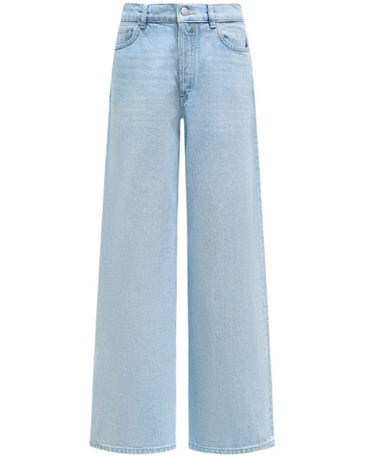 12 STOREEZ Blue Low-rise Wide-leg Jeans