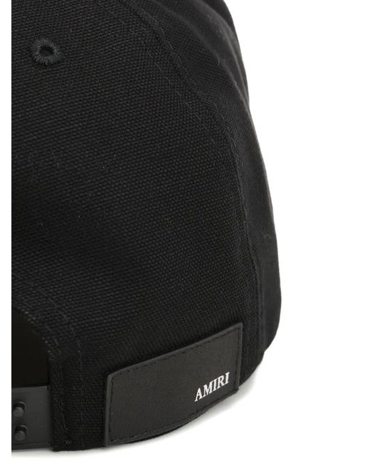 Amiri Black Logo-Embroidered Baseball Cap for men