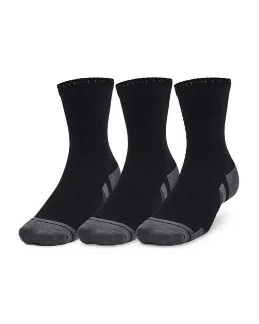 Under Armour Black Cotton-Blend Socks (Pack Of Three)