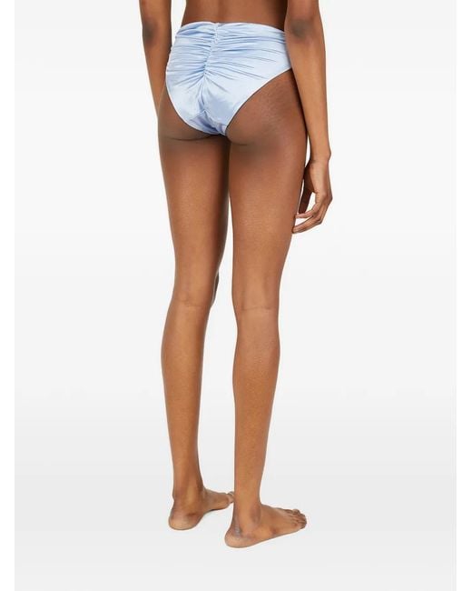 Isa Boulder Blue Ruched Bikini Bottoms