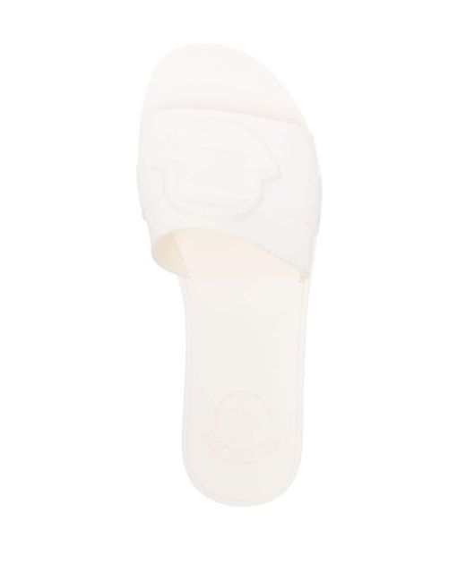 Moncler Mon Slippers Met Logo-applicatie in het White