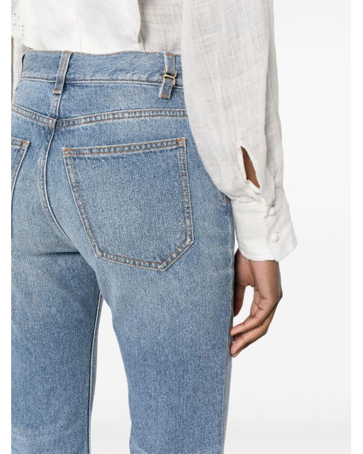 Chloé Blue Flared Denim Cropped Jeans