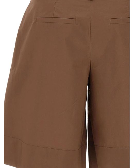 Kaos Brown Wide-Leg Bermuda Shorts