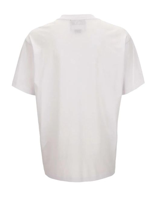 Versace Jeans Couture White Logo-Detail T-Shirt for men