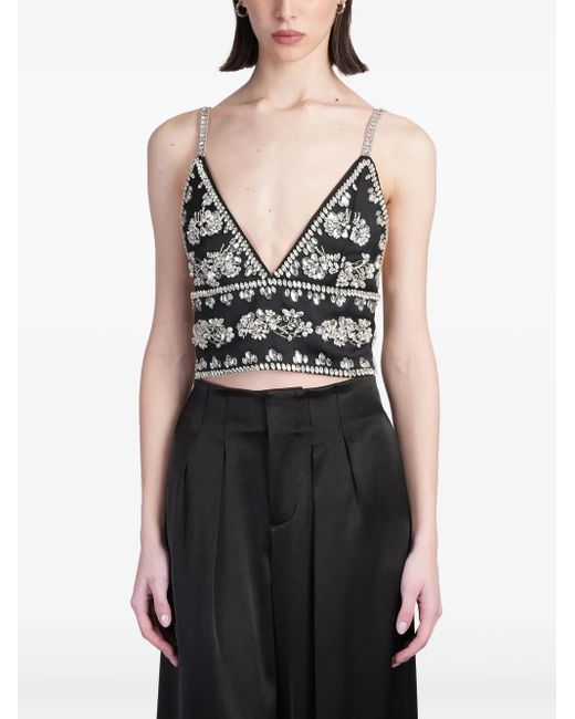 Alice + Olivia Black Carli Top