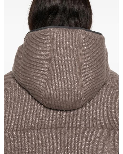Brunello Cucinelli Gray Cashmere Down Jacket