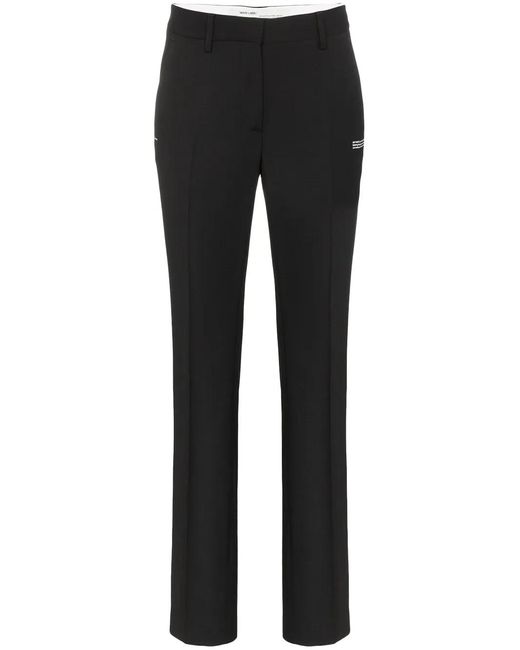 Off-White c/o Virgil Abloh Black High-Waisted Tailored Trousers