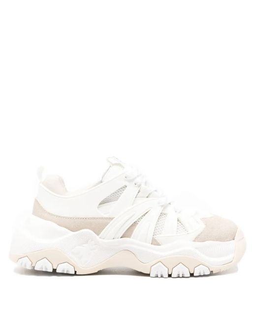 Patrizia Pepe White Cutout Panelled Sneakers