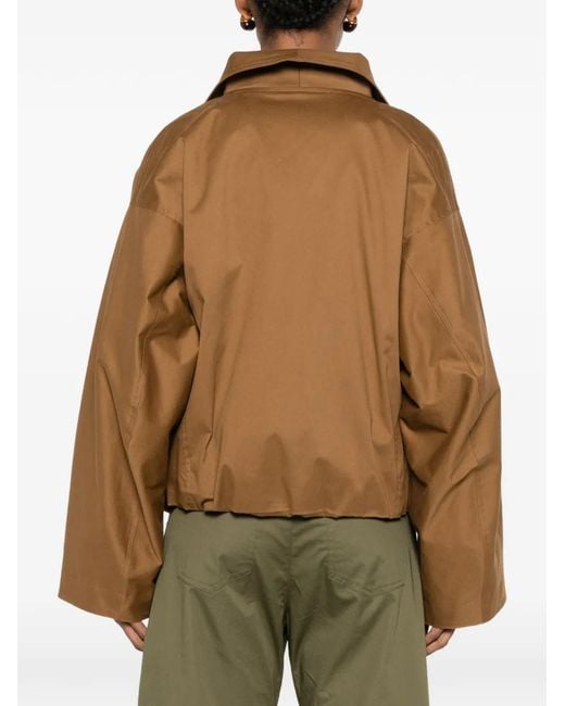 Nour Hammour Brown Francois Zip-Fastening Jacket