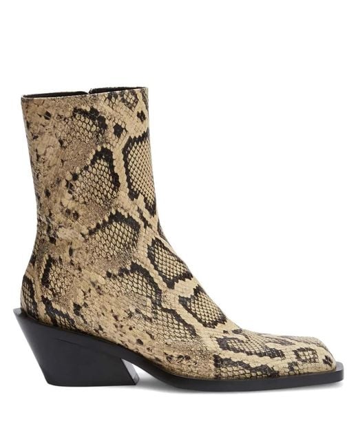Jil Sander Brown Ankle Boots