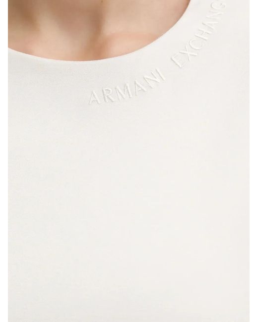 ARMANI EXCHANGE White Patch Pocket Mini Dress