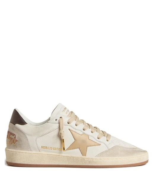 Golden Goose Deluxe Brand White Ball Star Ltd Trainers With Star And Heels Tab