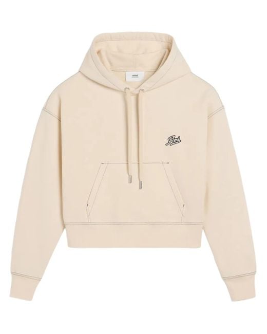 AMI Ami Signature Hoodie in het Natural voor heren