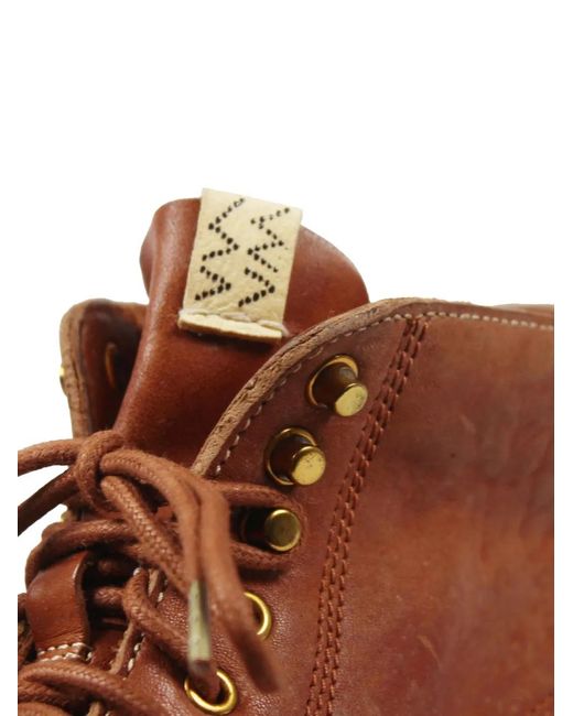 Visvim Brown Lace-Up Leather Boots for men