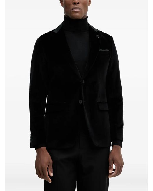 Karl Lagerfeld Black Velvet Blazer for men