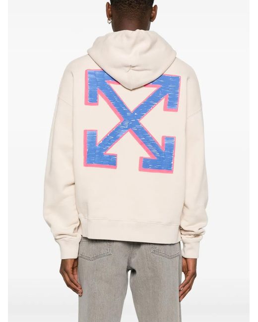 Off-White c/o Virgil Abloh Pink Arrows-Print Hoodie for men