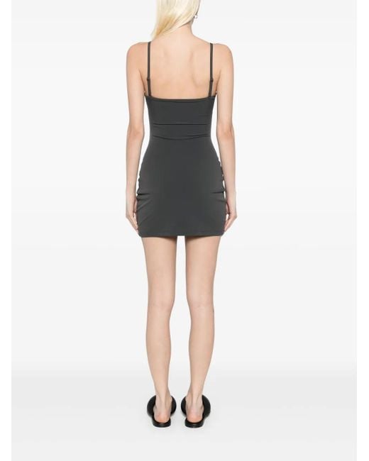 Christopher Esber Black Pierced Orbit Mini Dress