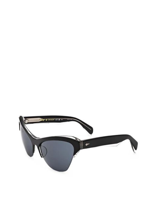 Rag & Bone Black Cat-Eye Frame Sunglasses