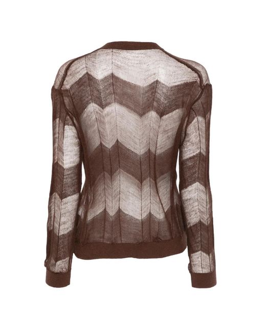 Sofie D'Hoore Brown Moraca Chevron Sweater