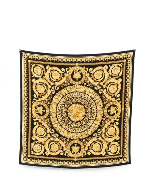 Versace Metallic Barocco-Print Scarf