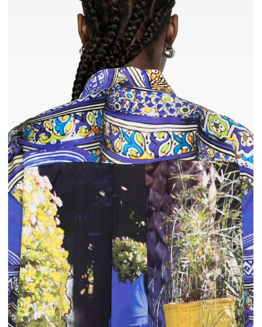 The Artistylist Blue Chemise Imprimée Jarden Majurelle