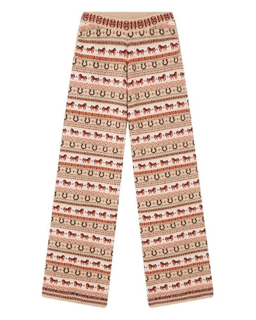 Stella McCartney Blue Fair Isle Wool Pants