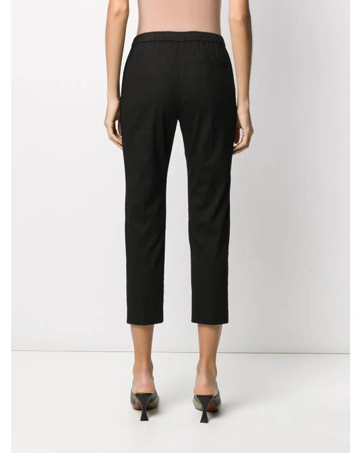 Theory Black Cropped Tailored Trousers