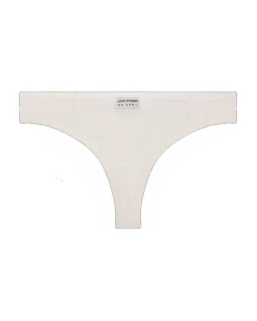 LoveStories White Ribbed Thong