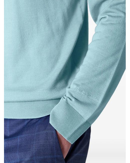 Paul Smith Blue Pull En Laine À Manches Longues for men