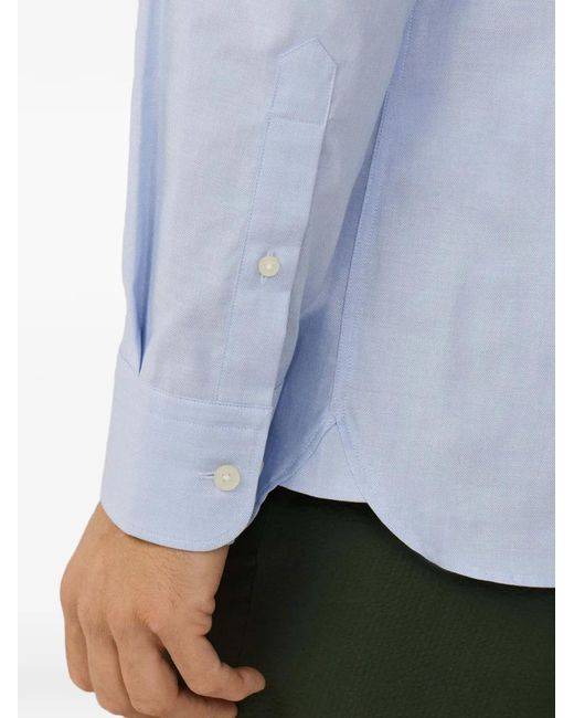 Hackett Blue Tailored-Fit Textured Shirt for men