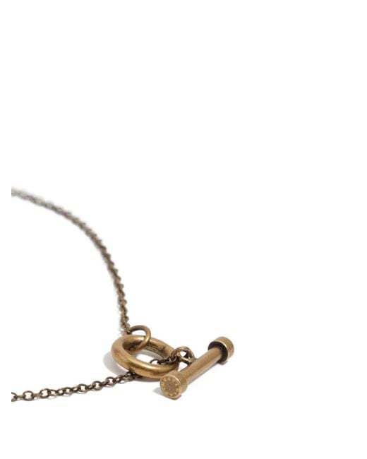 Bimba Y Lola White Pearl-Embellished Charm Necklace