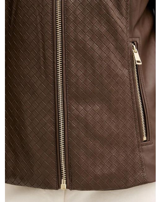 Guess Brown Claudine Zip-Up Jacket