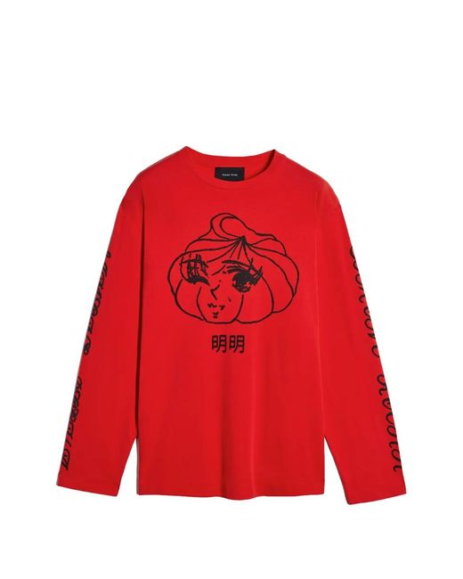 Simone Rocha Red Logo-Print T-Shirt