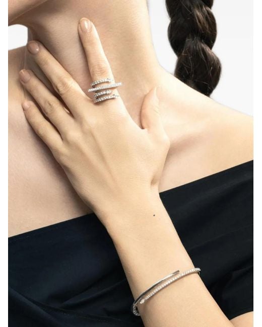 YEPREM White Strada Diamond Bypass Bracelet