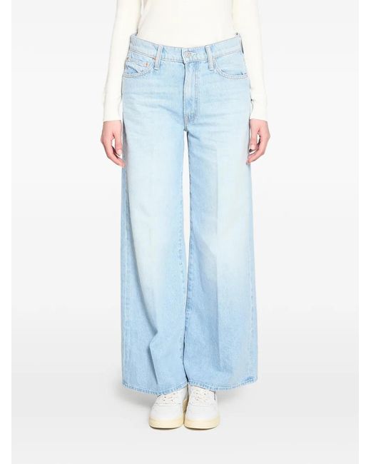 Mother Blue Belt Loops Five Pockets Jeans