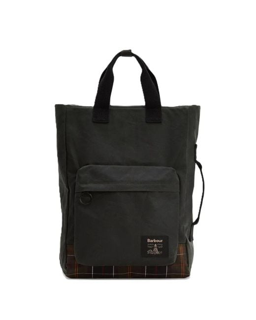 Barbour Field Wax Rugzak Met Tartan Ruit in het Black voor heren