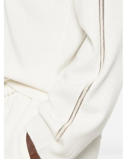 Fabiana Filippi White V-Neck Sweater