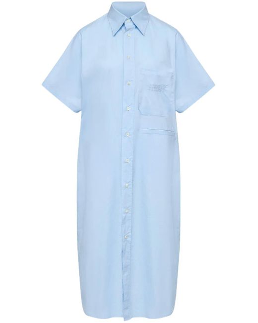 MM6 by Maison Margiela Blue Cotton Shirt Dress