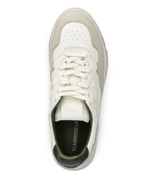 Flamingos White Ventura Logo Panelled Sneakers