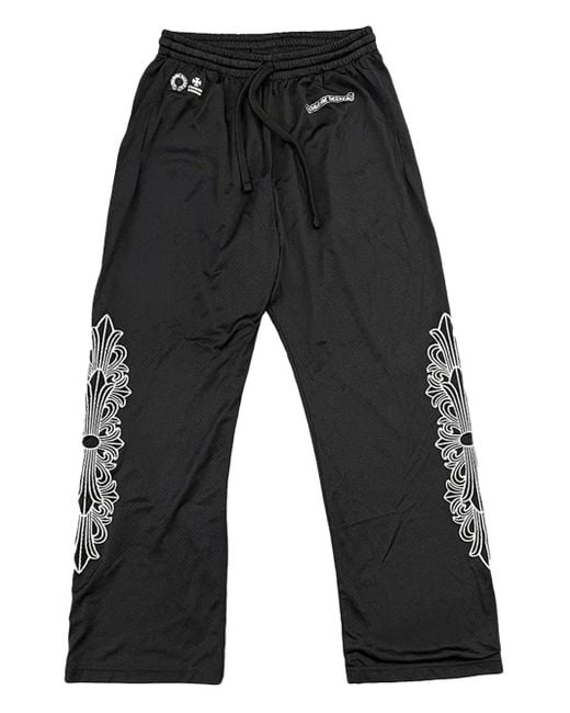 Chrome Hearts Gray Mesh Warm Up Track Pants for men