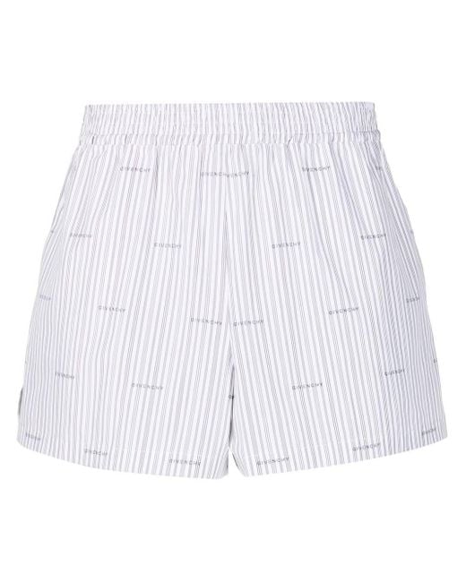 Shorts a righe di Givenchy in White