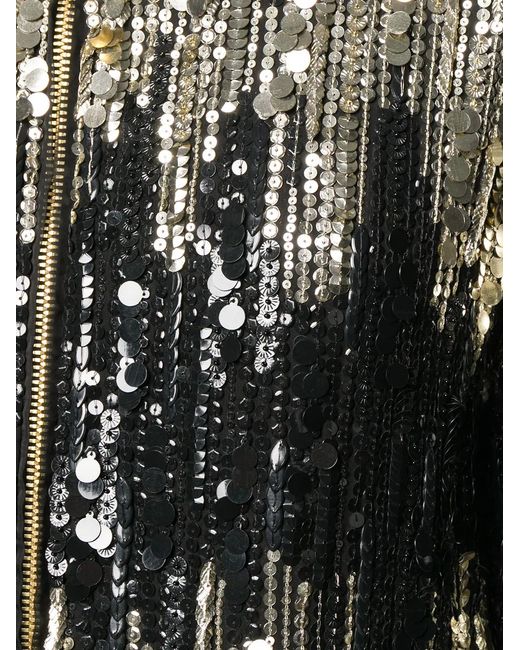 Alberta Ferretti Black Sequin-Embellished Mini Dress