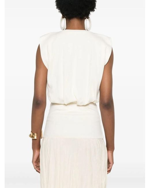 Johanna Ortiz White Muraya Ribbed Tank Top