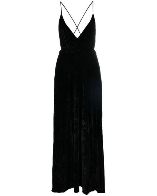 Ulla Johnson Lavinia Fluwelen Maxi-jurk in het Black
