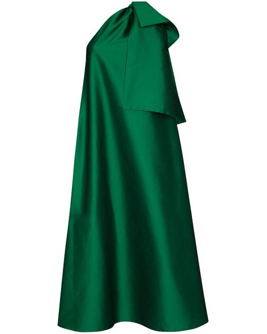 BERNADETTE Green Winnie One-shoulder Gown