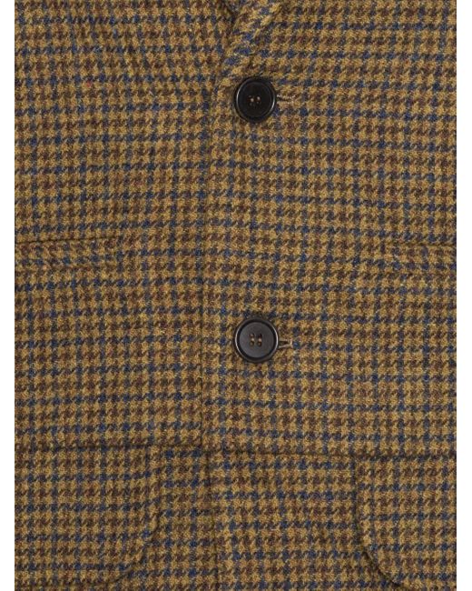Henrik Vibskov Green Houndstooth Two-Button Blazer for men