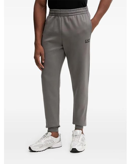 EA7 Gray Zip-Up Hoodie for men