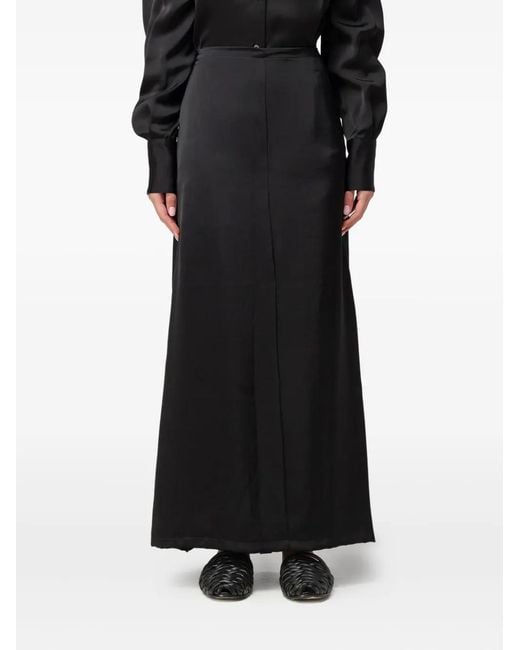 Fabiana Filippi Black Drawstring Maxi Skirt