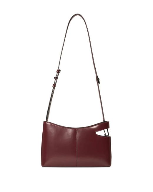 Louis-Gabriel Nouchi Red Brief Cut-Out Leather Shoulder Bag