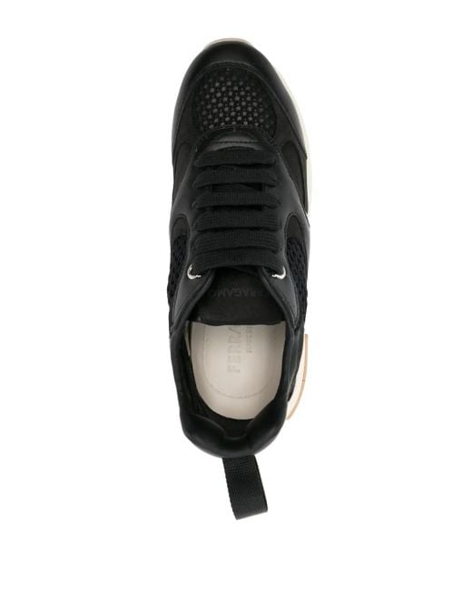 Ferragamo Black Gancini Sneakers